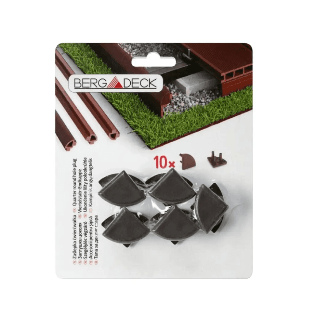 Zaślepka ćwierćwałka WPC Orzech 10szt BDZC03, Salag