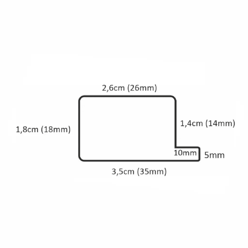 Listwa startowa Dąb naturalny Teak Lewa M, 120032214, AGT