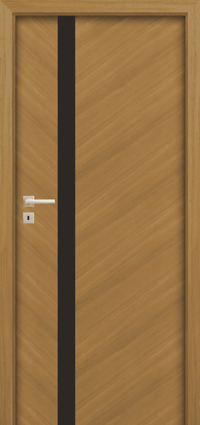 Drzwi Espina W01 czarna szyba, POL-SKONE