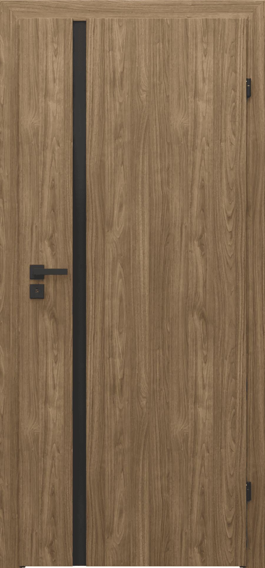 Drzwi Porta FOCUS model 4.A z czarną szybą, PORTA