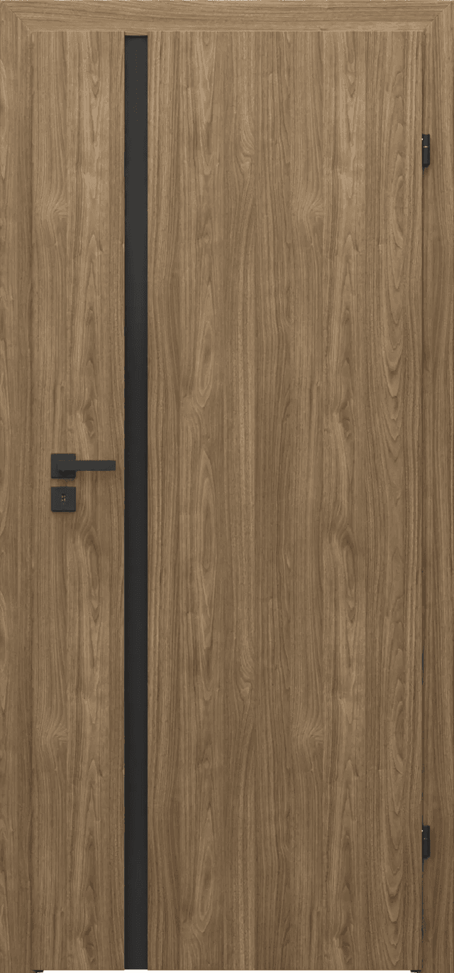 Drzwi Porta FOCUS model 4.A z czarną szybą, PORTA