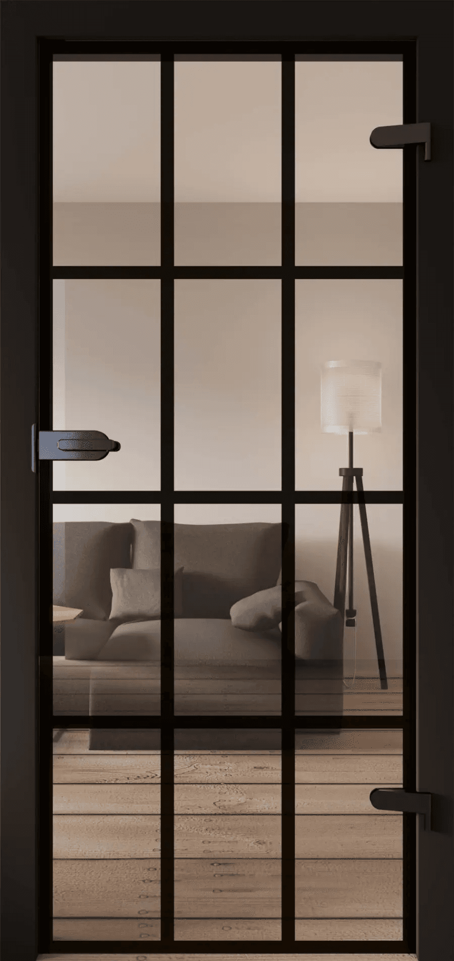 Drzwi Szklane Galla 14 szyba przeźroczysta intarsje, DRE