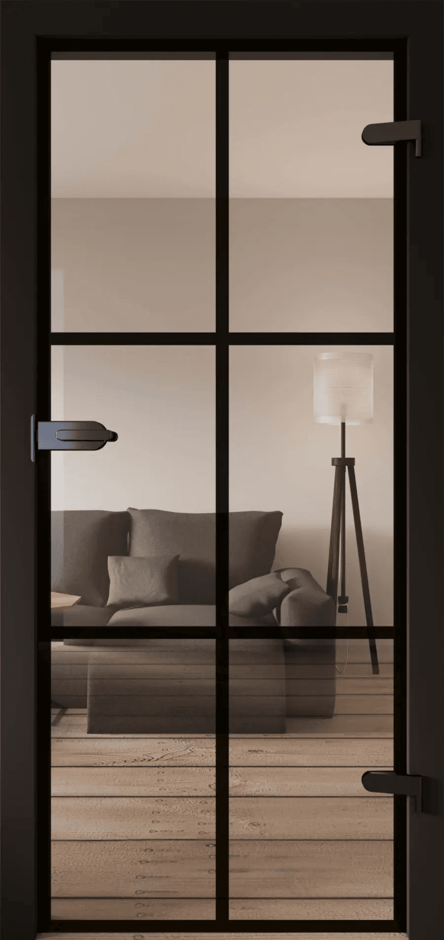 Drzwi Szklane Galla 15 szyba przeźroczysta intarsje, DRE