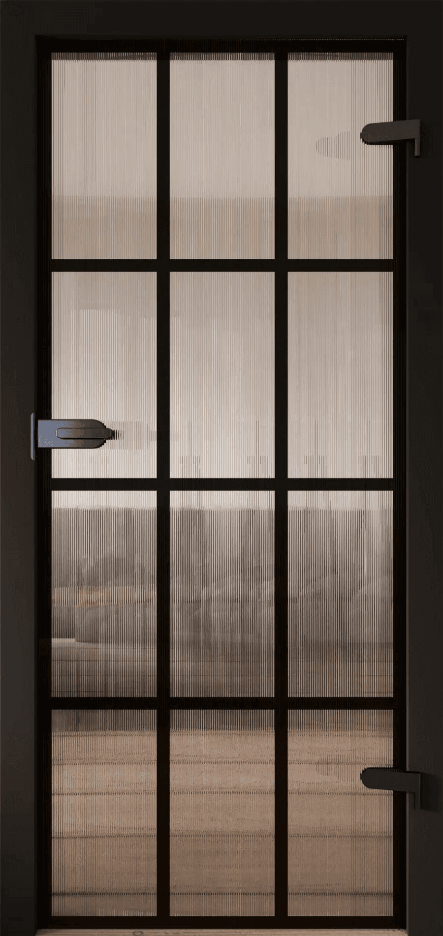 Drzwi Szklane Galla 14 szyba ryflowana intarsje, DRE