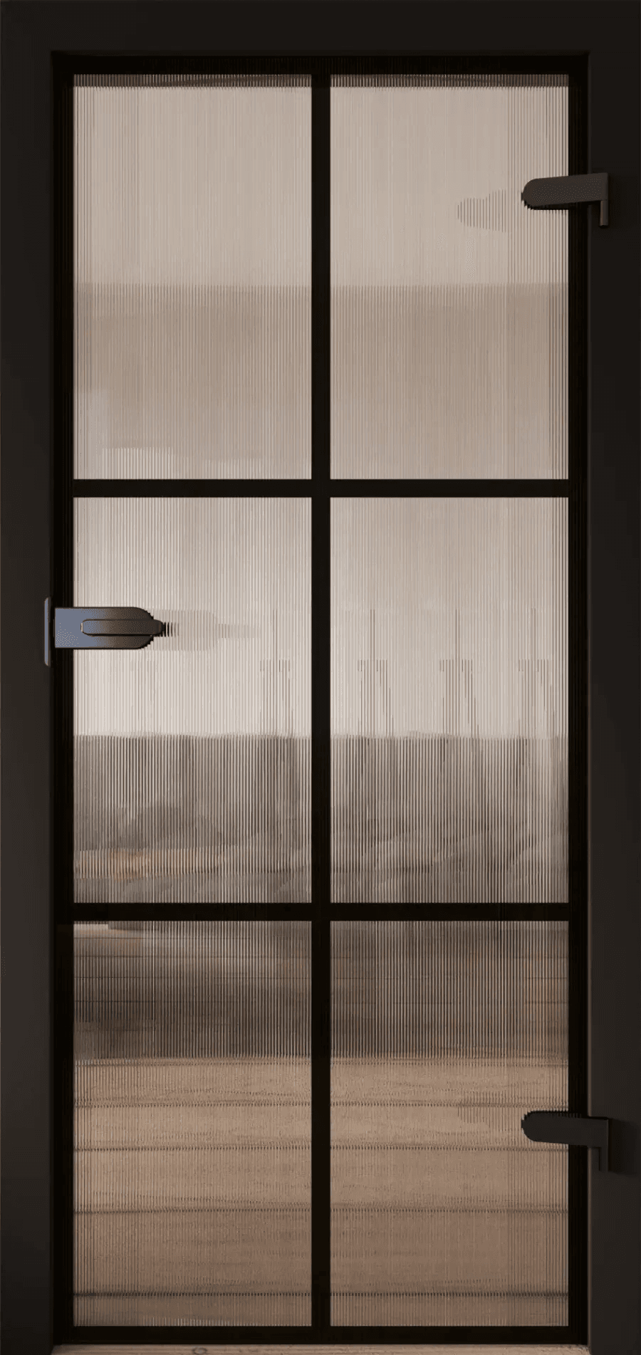 Drzwi Szklane Galla 15 szyba ryflowana intarsje, DRE