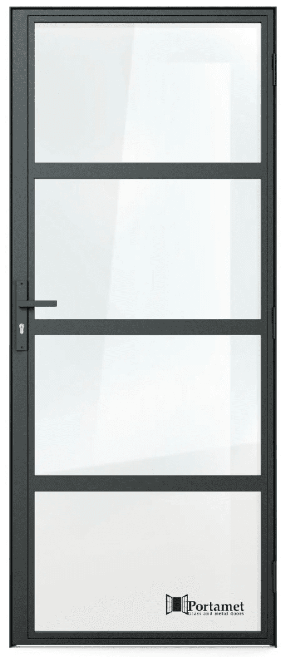 Drzwi Szklane ROMA z klamką, Portamet