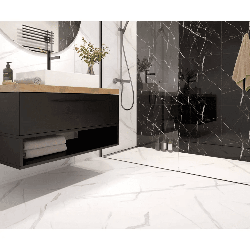 Panele winylowe SPC Calacatta White 60x60 Marmur Biały Kamień 6067235 Klasa 33 5 mm, Vilo