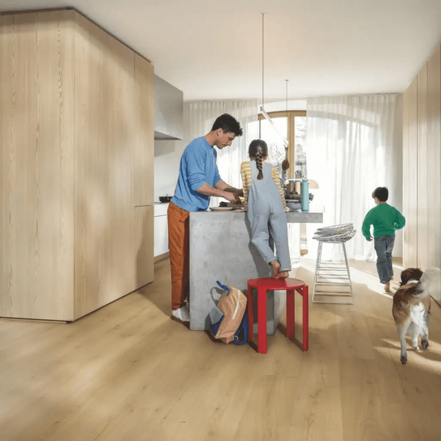 Panele winylowe SPC LVT z podkładem Dąb Szczotkowany Miodowy Klasa 33 6 mm, AVMPU40318, Quick-Step Unilin