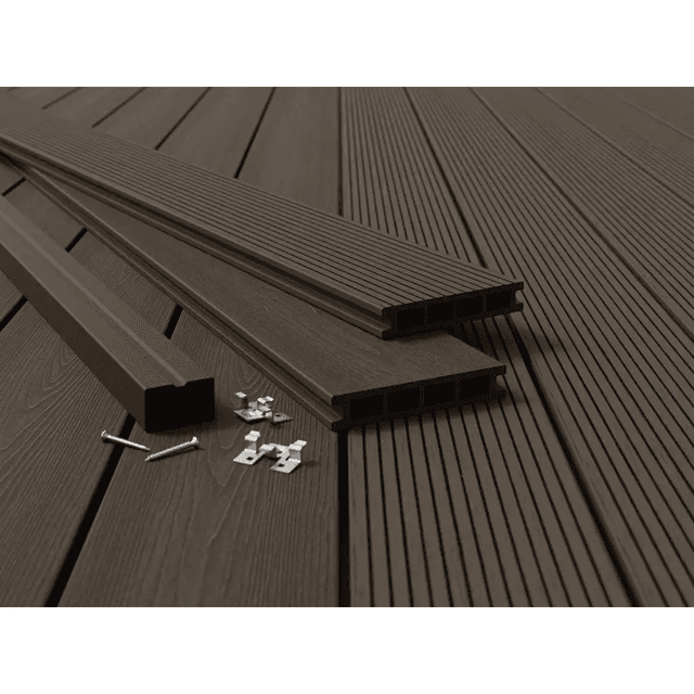 Deska tarasowa dwustronna BERGDECK S140 Heban 2,2m 25 mm, BB1105, Bergdeck