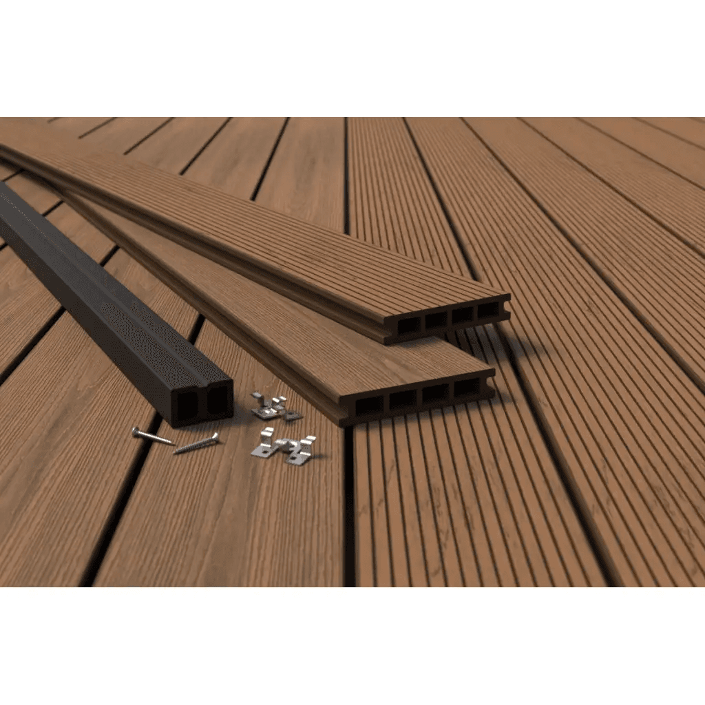 Deska tarasowa dwustronna BERGDECK S140 Ciemny Teak 2,2m 25 mm, BB1104, Bergdeck