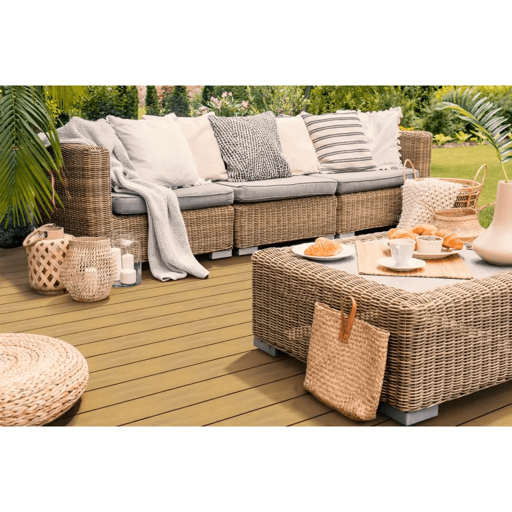 Deska tarasowa dwustronna BERGDECK W138 Teak/Orzech 2,9m 23 mm, BB0021, Bergdeck