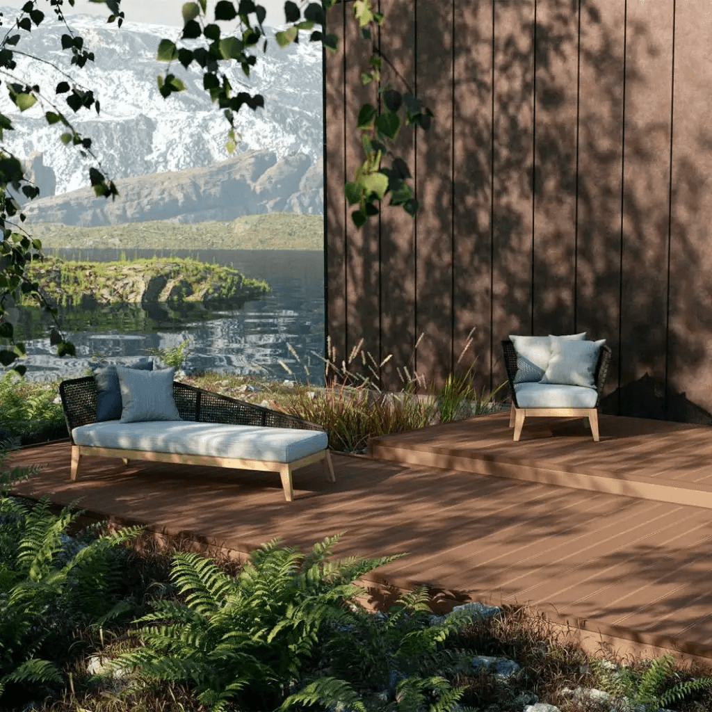 Deska tarasowa dwustronna Skandynawia Kastanije 3,0m 25 mm, BS7A03, Bergdeck