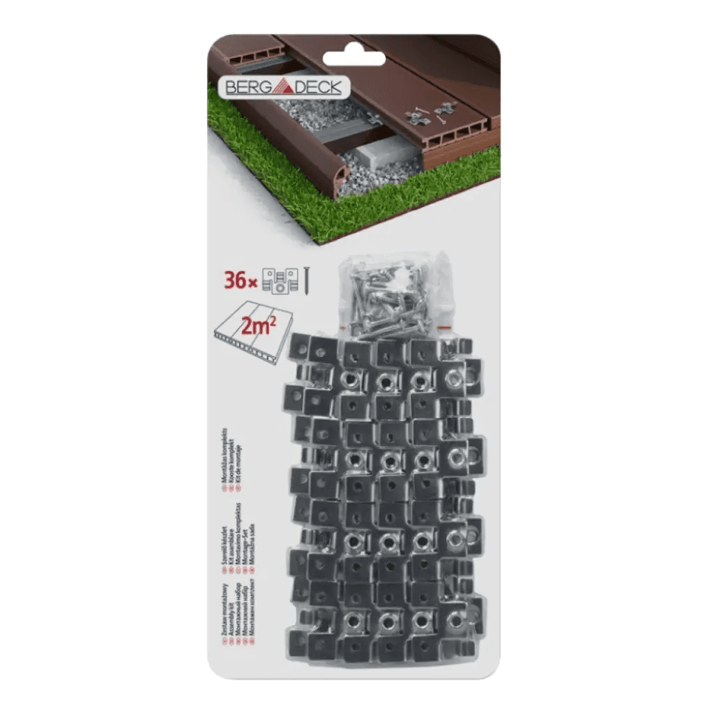 Zestaw montażowy do deski tarasowej Stal nierdzewna 36szt BDZKM0, Salag