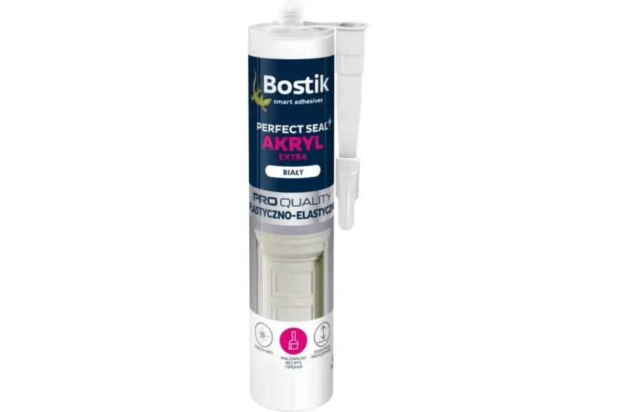 Uszczelniacz akrylowy biały do tynku, gładzi, betonu, płyt g-k, drewna Bostik 280ml, BOK637281, Bostik