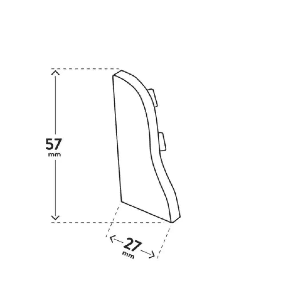 INDO ZAKOŃCZENIE LEWE 40 Biały Mat, 5905167781876, Arbiton