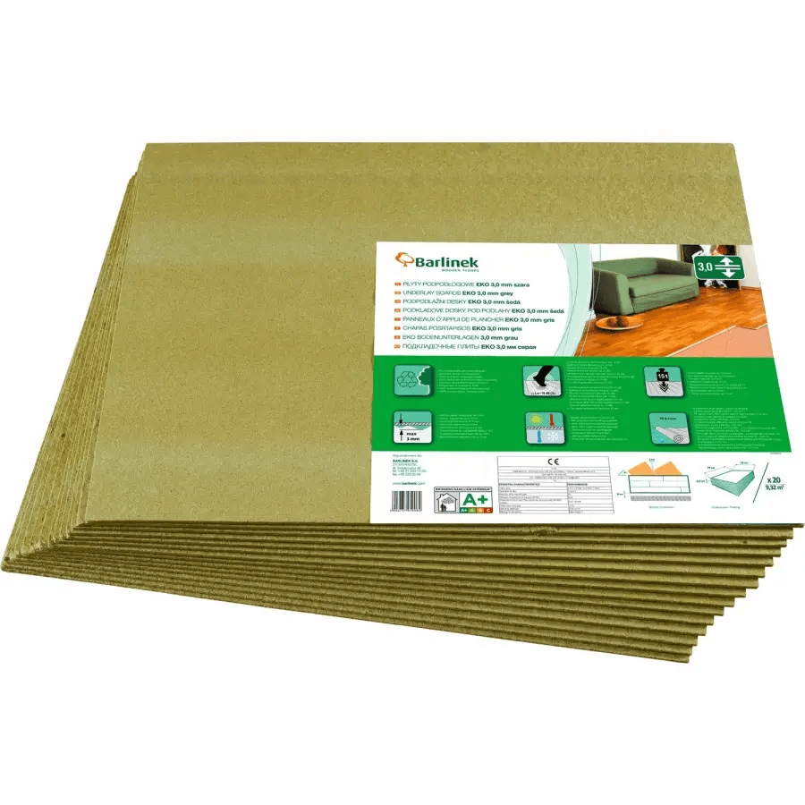 Tani podkład Eko Płyta podpodłogowa ECO 5,5mm, 5906737923788, Barlinek
