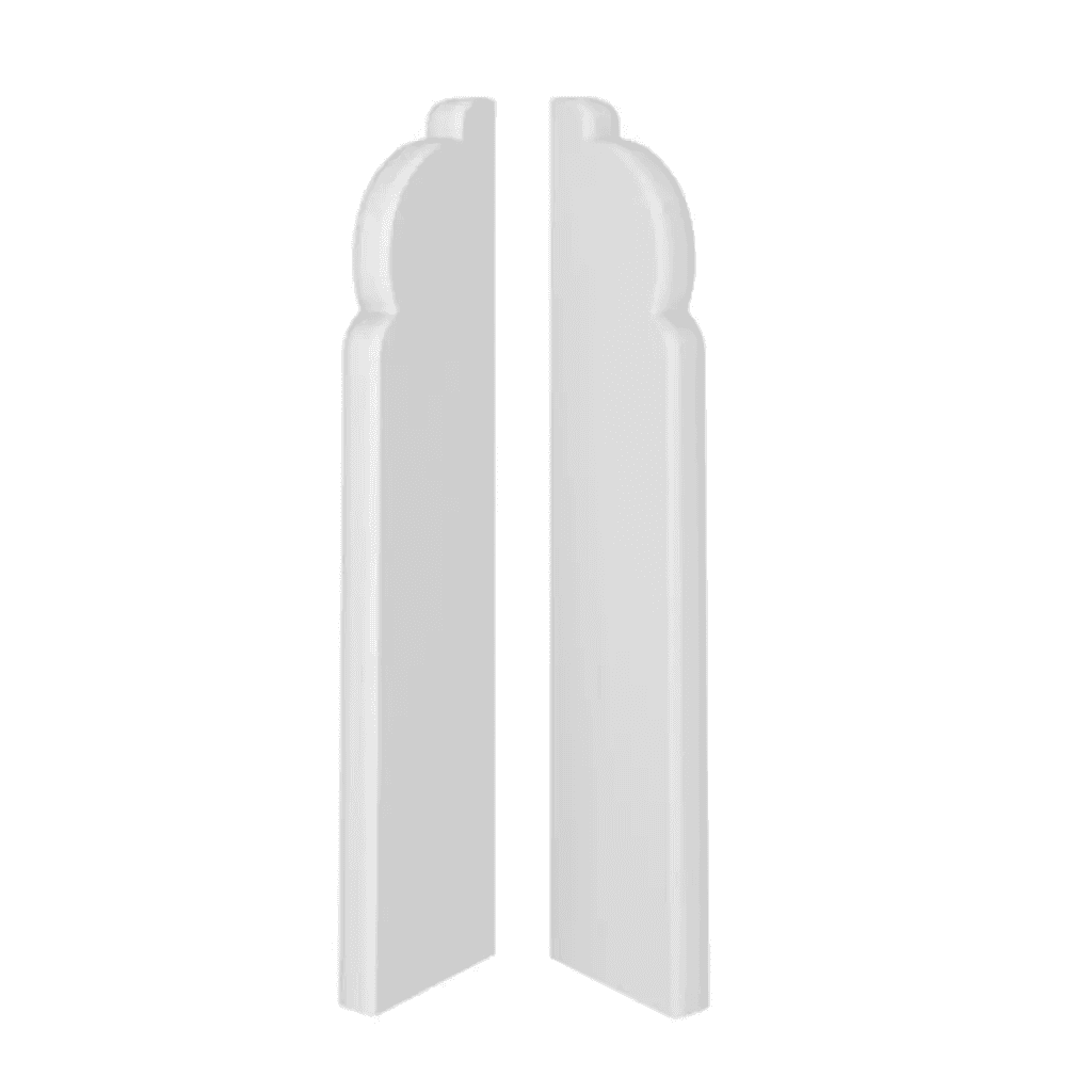 Zaślepki do listew Plastikowe Espumo ESP301 Białe Komplet Lewa+Prawa, VOX