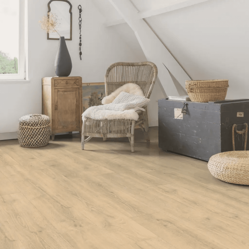 Panele Podłogowe Dąb Leśny Beżowy MJ3545 AC4 9.5 mm, Quick-Step Unilin