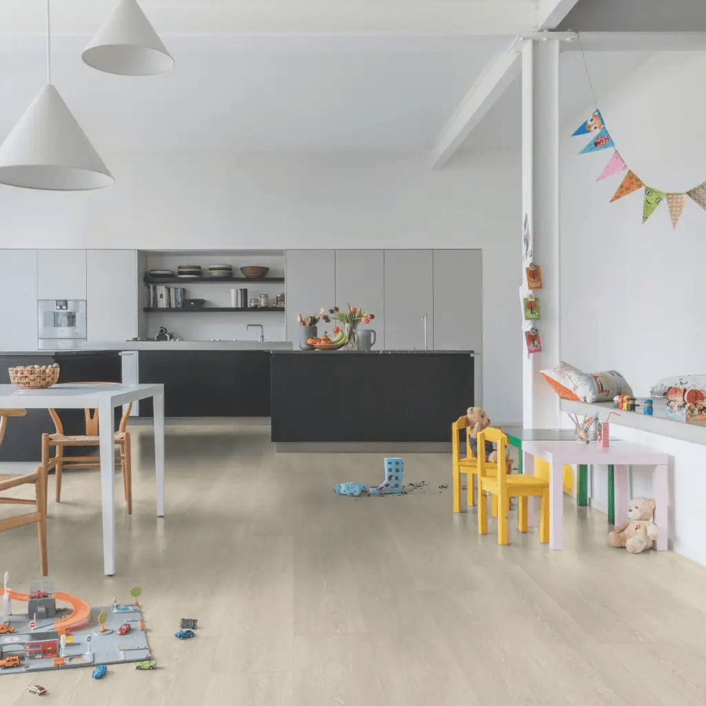 Panele Podłogowe Dąb Nizninny Beżowy Jasny MJ3554 AC4 9.5 mm, Quick-Step Unilin