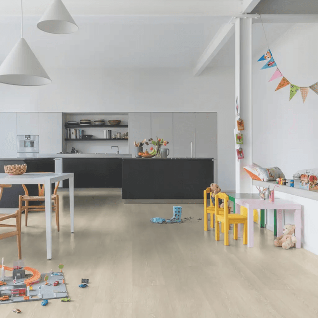 Panele Podłogowe Dąb Nizninny Beżowy Jasny MJ3554 AC4 9.5 mm, Quick-Step Unilin