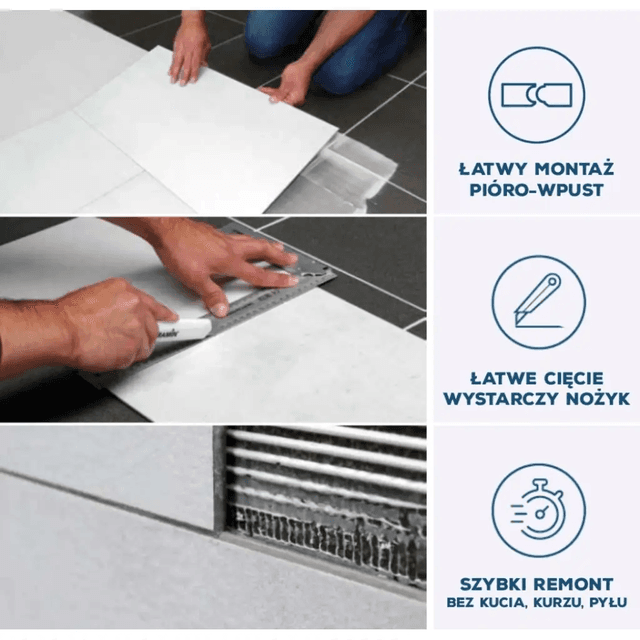 Panele winylowe Diamond Beige Beton 51006 Klasa 34 3.2 mm, Classen