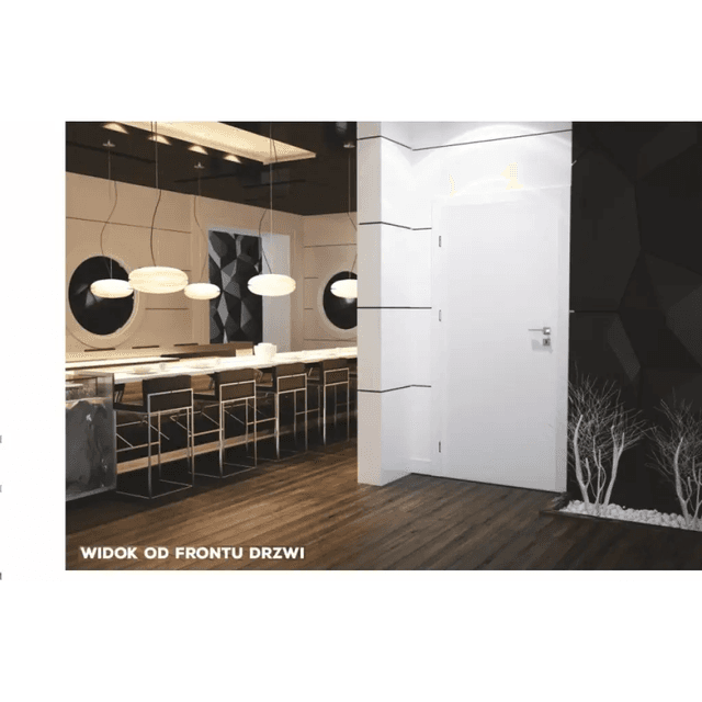 Komplet drzwi + ościeżnica Norma Decor 1 Lewe 90 cm Przylgowe, 100038380, 100054271, Invado