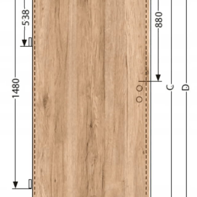Komplet drzwi + ościeżnica Norma Decor 1 Lewe 90 cm Przylgowe, 100038380, 100054271, Invado