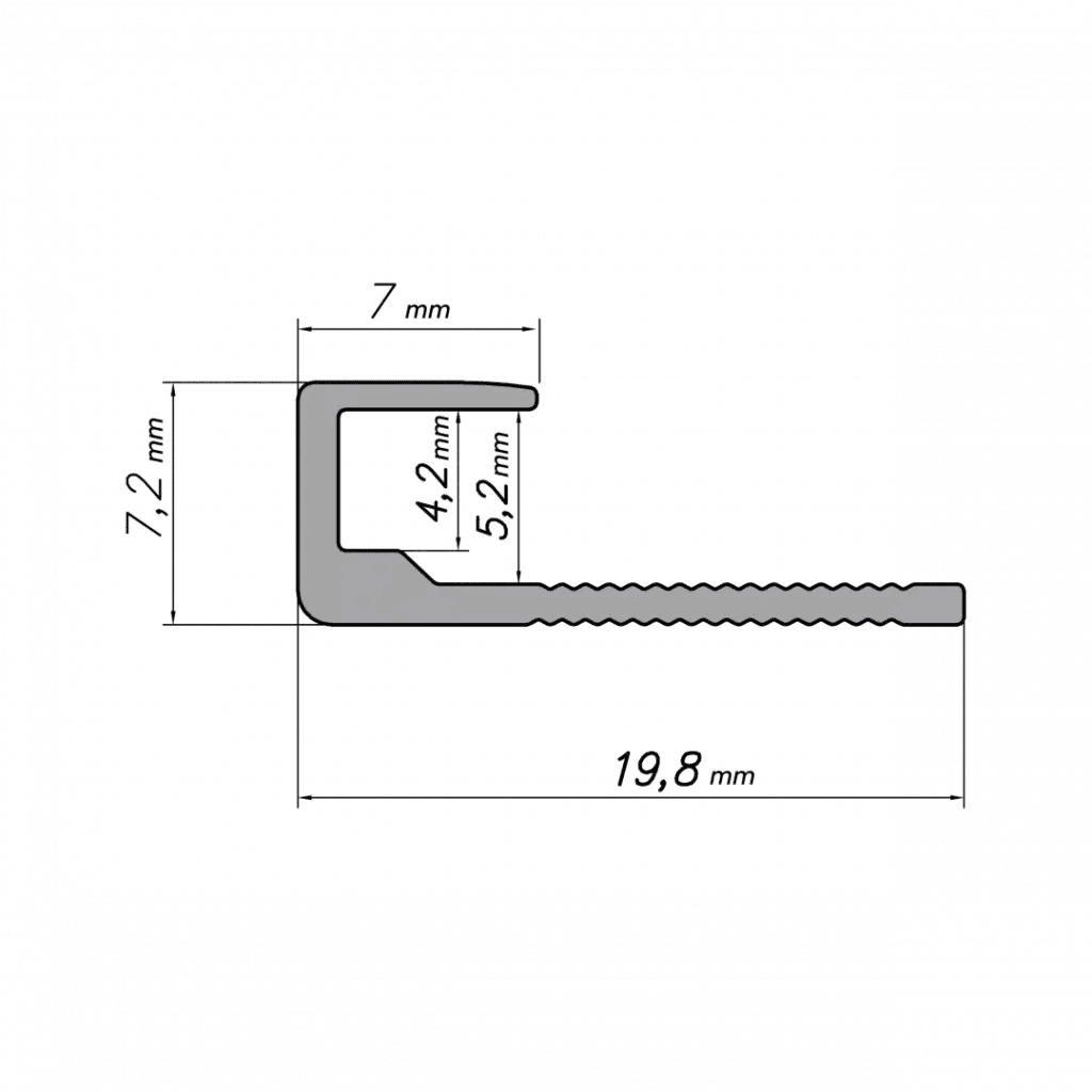 Profil zakończeniowy Modee TITANIUM A3 2800mm, 5905167882689, Modee