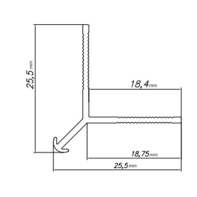 Narożnik zewnętrzny Modee TITANIUM A3 2800mm, 5905167884058, Modee