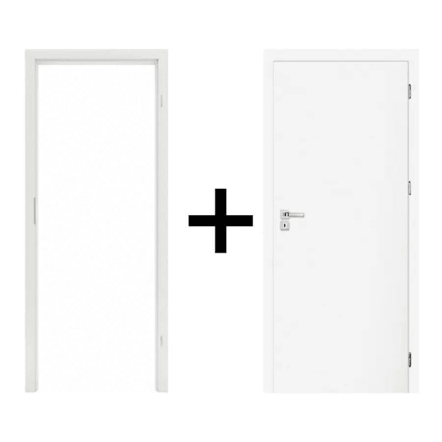 Komplet drzwi + ościeżnica Norma Decor 1 Prawe 90 cm Przylgowe, 100054310, 100054275, Invado