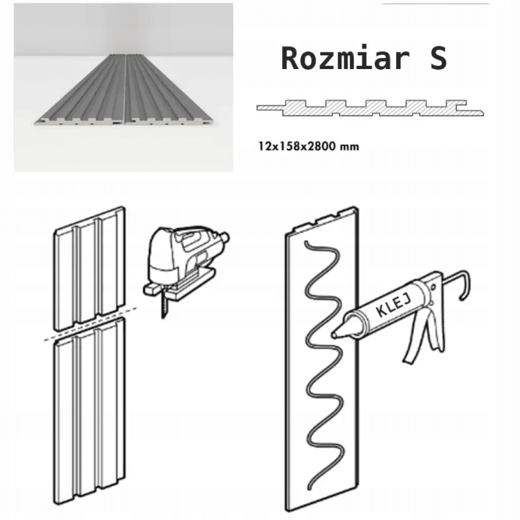 Lamele Czarne Półmatowe S 310, 120041958, AGT