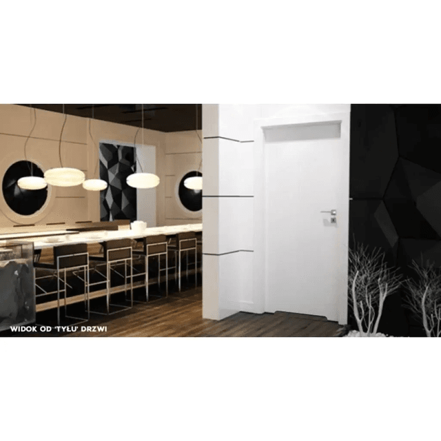 Komplet drzwi + ościeżnica Norma Decor 1 Prawe 80 cm Przylgowe z podcięciem wentylacyjnym, 100054346, 100054245, Invado