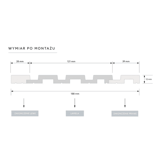Lamele M Medio Dąb Szary L0203, Mardom Decor