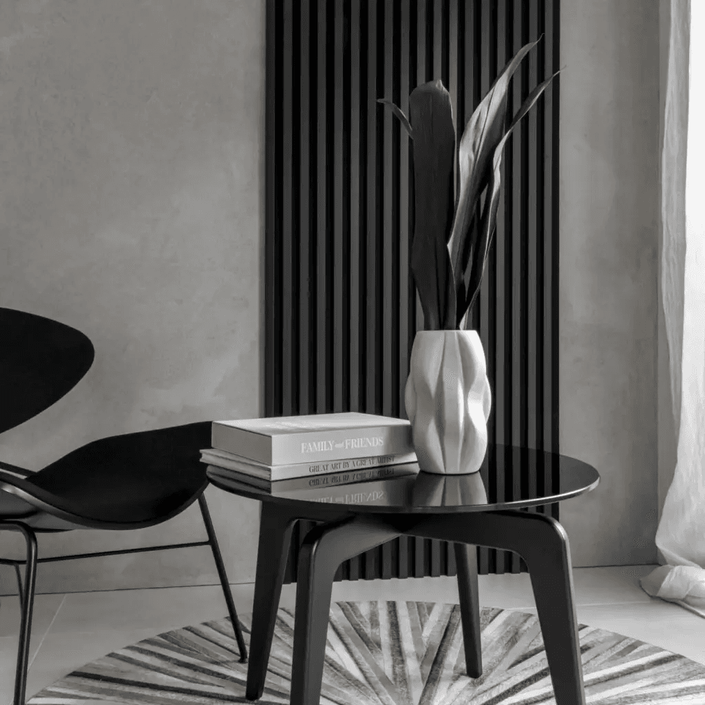 Lamele Panel lamelowy na filcu czarny mat 2700 x 308 mm, 53615641101, Marbet Design