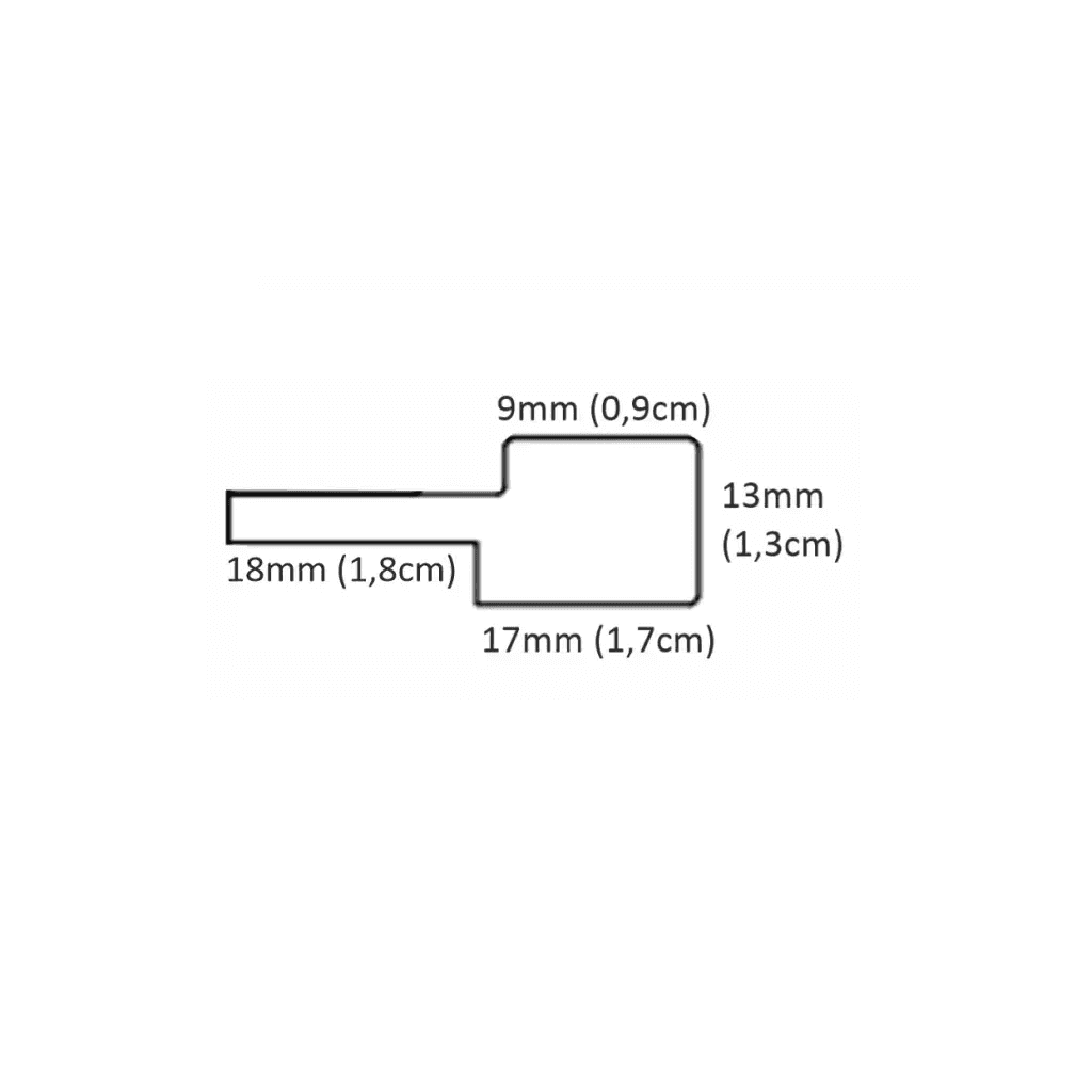 Listwa zakończeniowa Dąb naturalny Teak Prawa S, 120038285, AGT