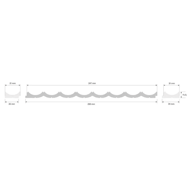 Listwa zakończeniowa Lumio Lewa WP002L, Mardom Decor