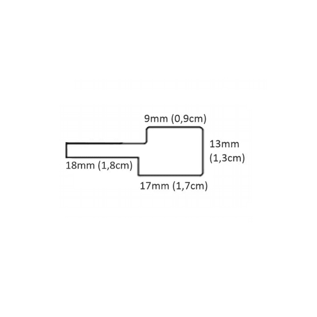 Listwa zakończeniowa Czarna Półmat 310 Prawa S, 120044187, AGT