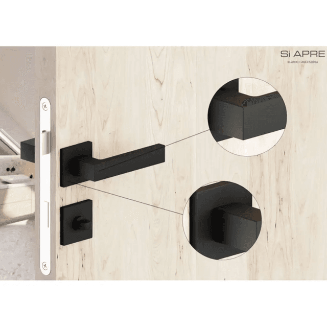 Rozeta kwadratowa BELLA QR56 do WC CZARNY , N656345, Si Apre