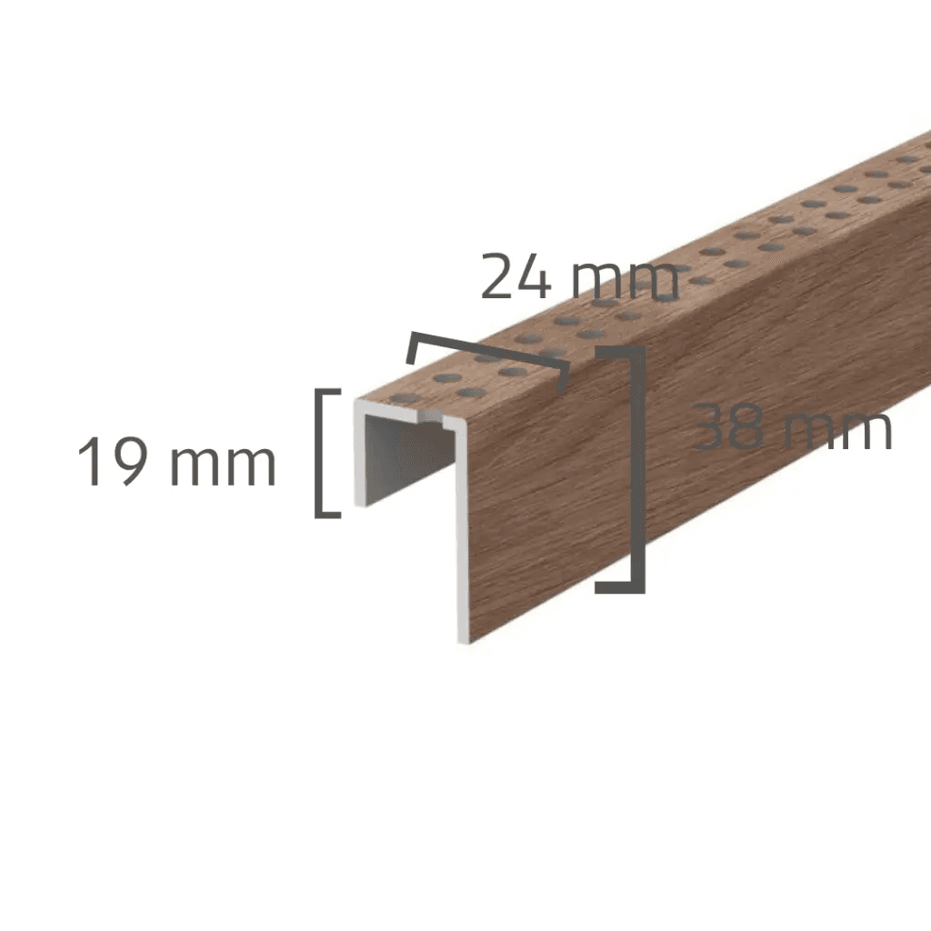 Panele elewacyjne fasadowe Solvo Listwa perforowana Dąb Czekoladowy 1-cz FS-261, 3030895, VOX