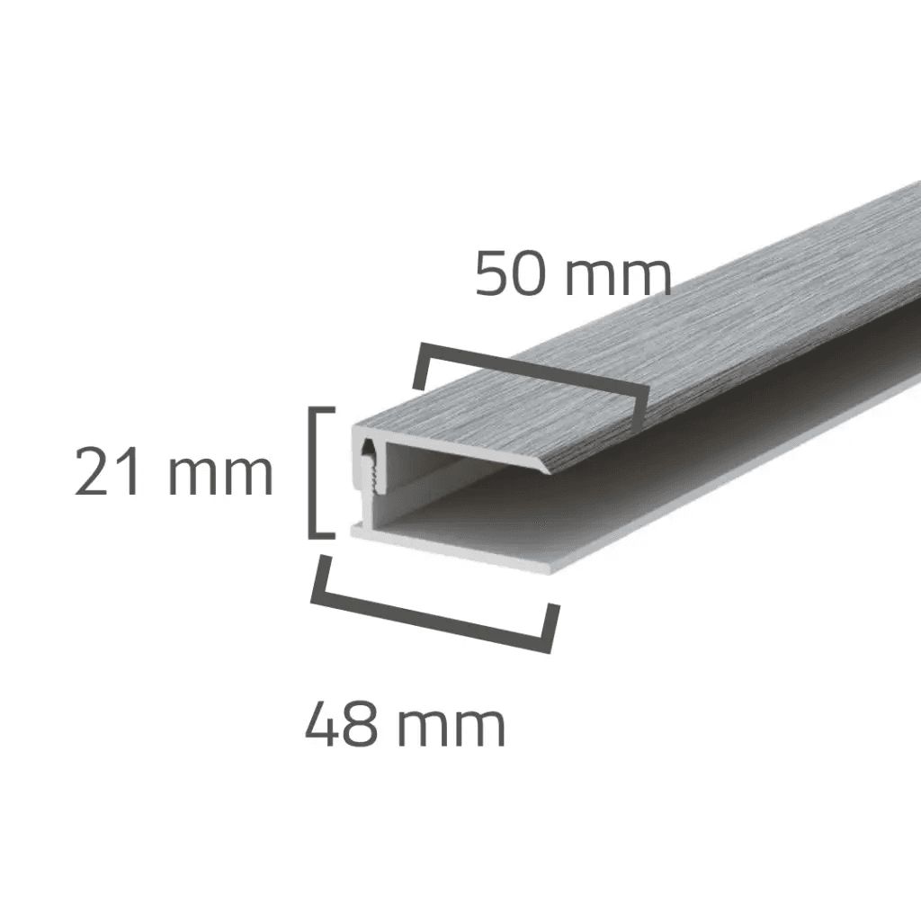 Panele elewacyjne fasadowe Solvo Listwa zakończeniowa Dąb Szary 2-cz FS-252, 3030888, VOX