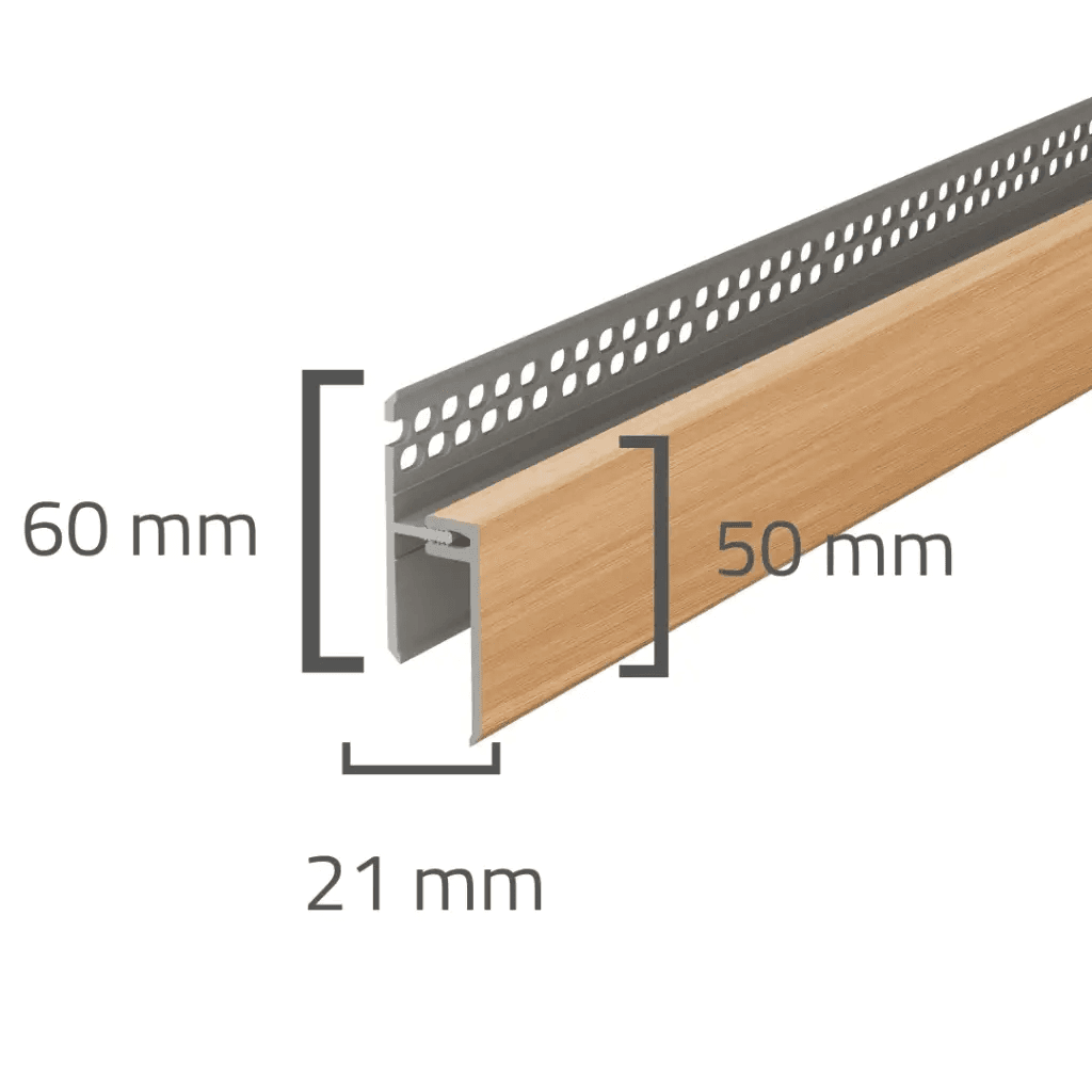 Panele elewacyjne fasadowe Solvo Listwa wentylacyjna górna Cedr 2-cz FS-262, 3030905, VOX