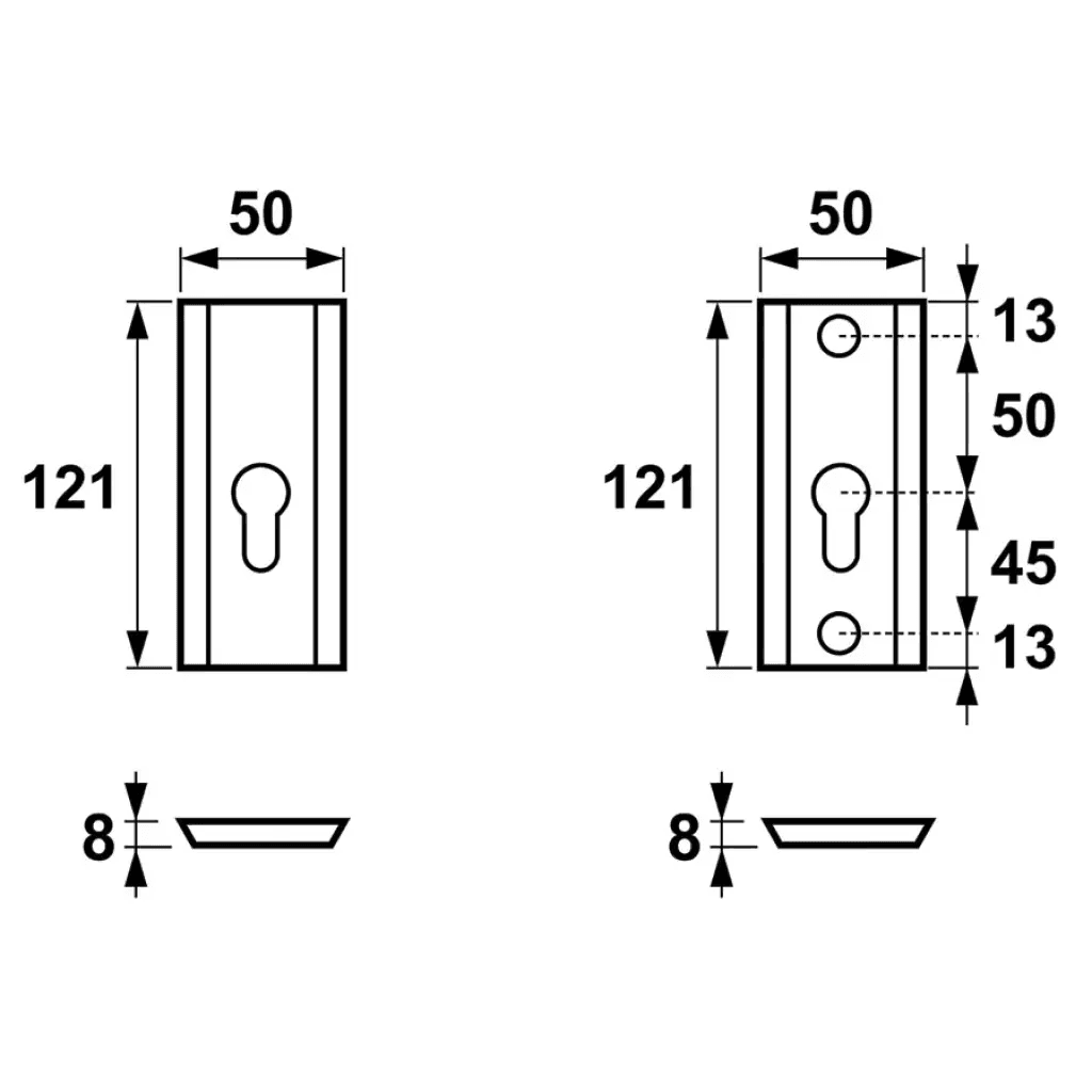 Szyld Axa do klamki Alaska Arrow Flex Premium , 5907505415382, 5907505415382 , Axa
