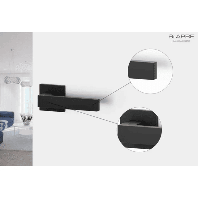 Klamka czarna matowa BELLA 5907609715852, N266545B, Si Apre