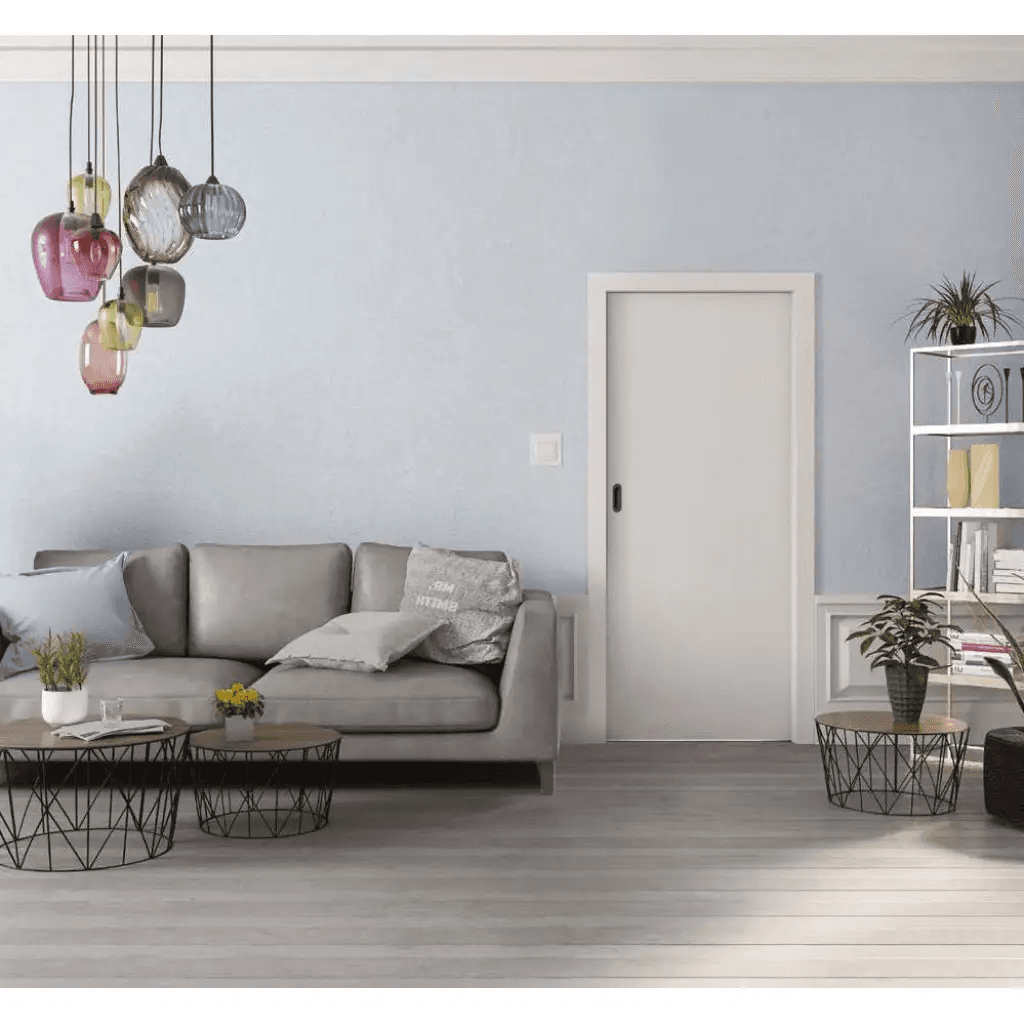 Drzwi przesuwne chowane w ścianę Norma Decor 1 70 cm WC Komplet: drzwi + kaseta + ościeżnica (obudowa), 100076872, Invado