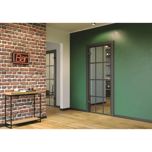 Drzwi Porta GLASS szyba matowa z malowanymi szprosami, PORTA