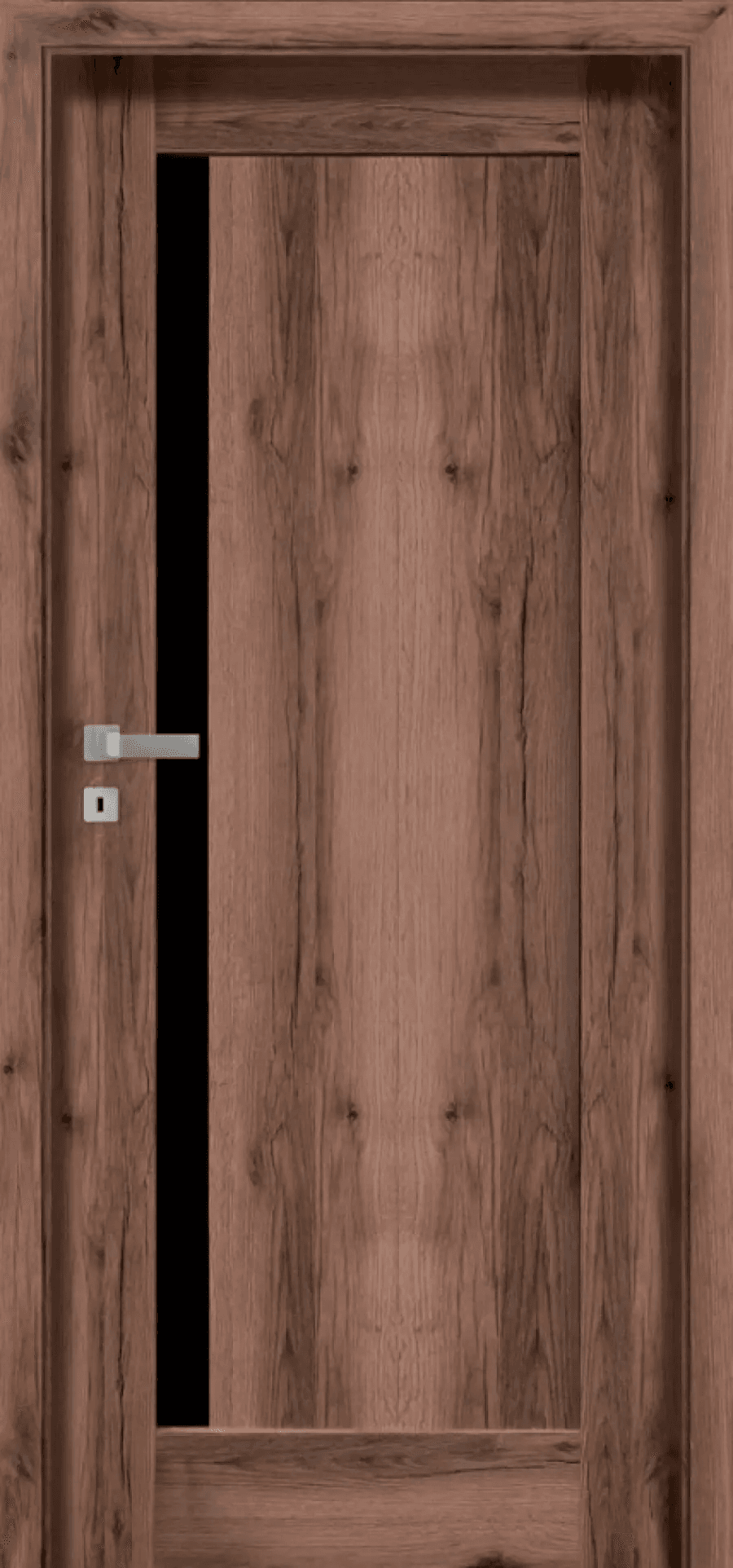 Drzwi Mona W01S1 z czarną szybą, POL-SKONE