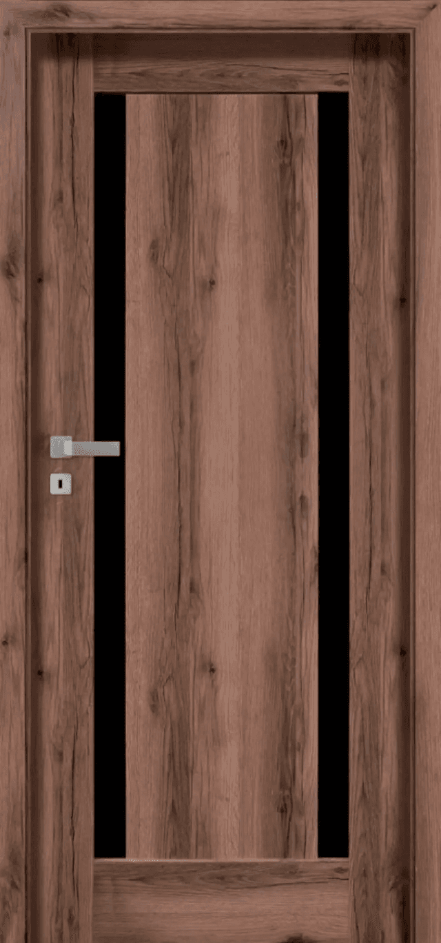 Drzwi Mona W02S2 z czarną szybą, POL-SKONE