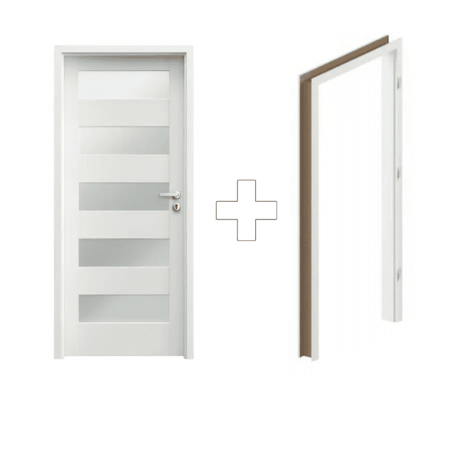 Komplet Drzwi + Ościeżnica Porta Trim Lite B.5 Lewe 80 Przylgowe, SPXTB50L08DBI0SZ3KA300, PORTA