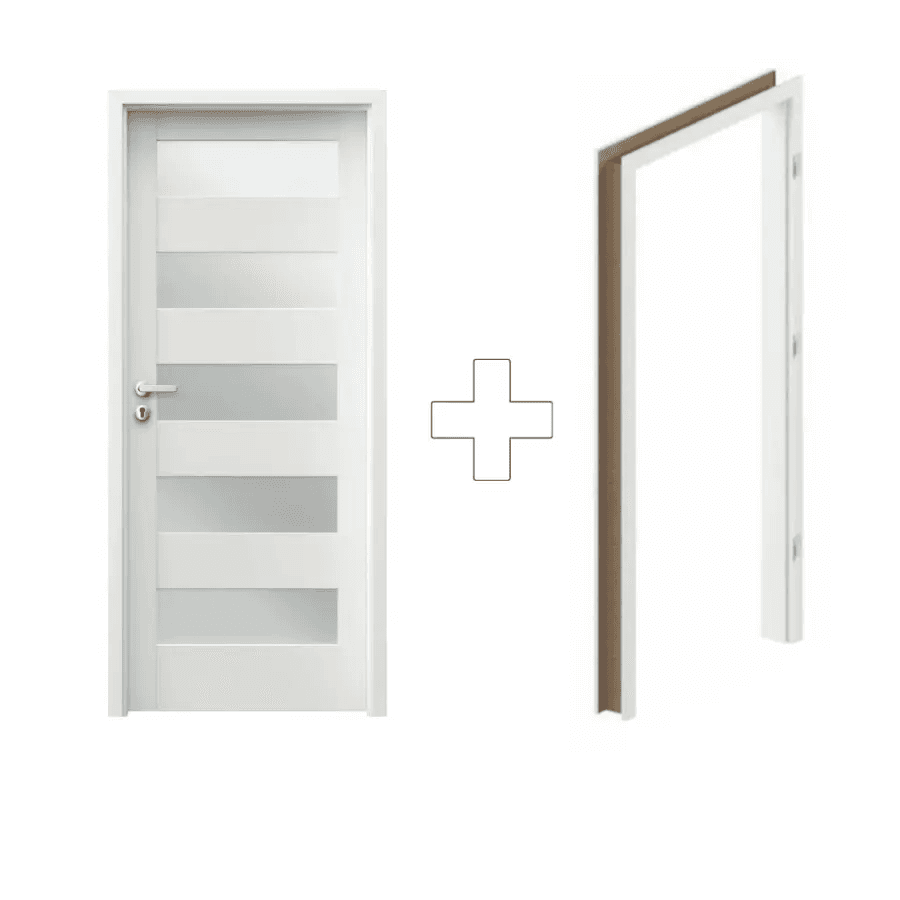 Komplet Drzwi + Ościeżnica Regulowana Porta Trim Lite B.5 Prawe 80 Przylgowe, SPXTB50P08DBI0SZ3KA300, PORTA