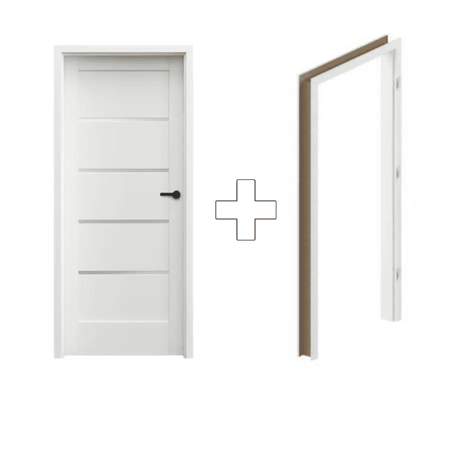 Komplet Drzwi + Ościeżnica Regulowana Porta Trim Lite model A.4 Lewe 80 Przylgowe, SPXTA40L08DBI0SZ3KA300, PORTA